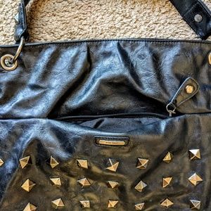 Nibe West Black Studded Shoulder Bag